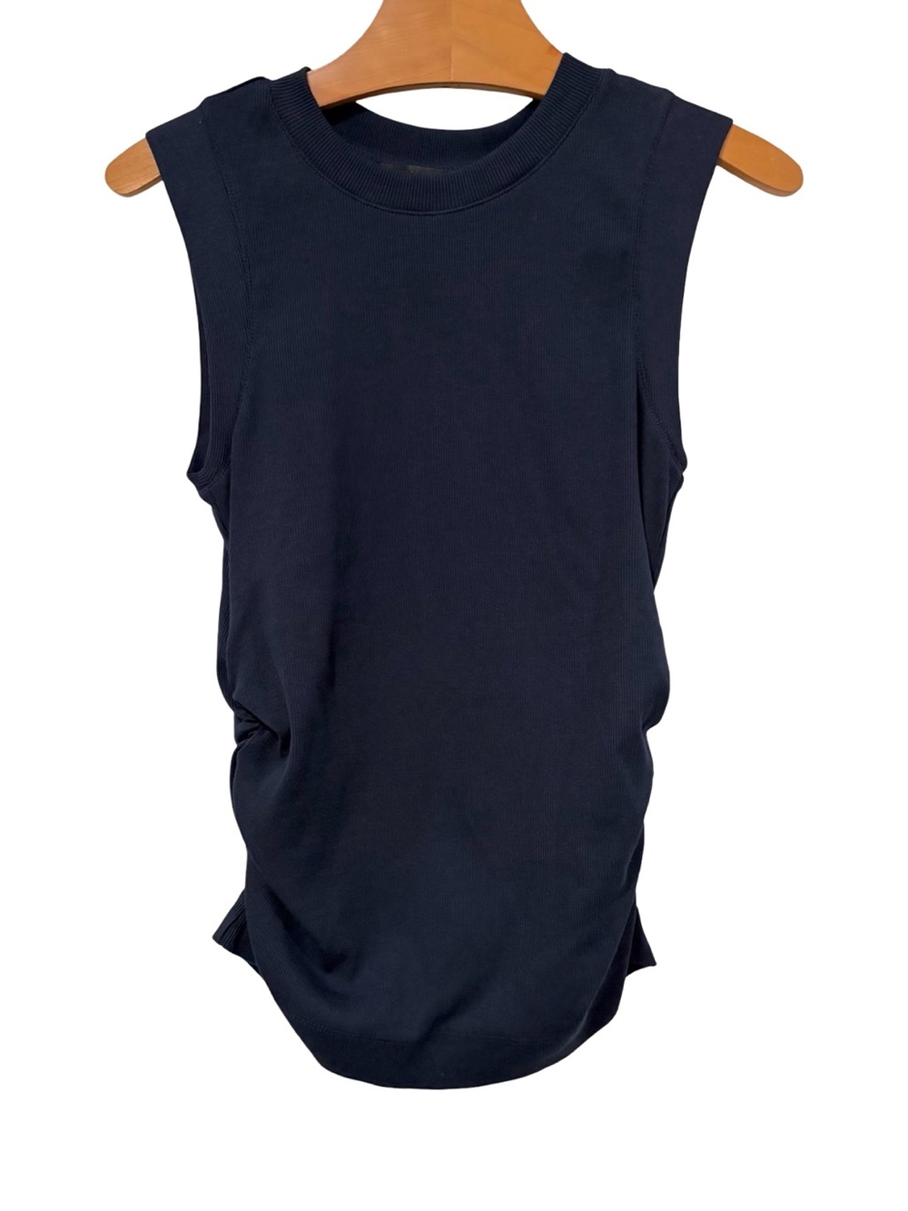NEW WHBM Tank Top Ribbed Stretch FORME Navy Small